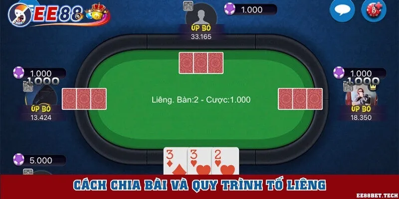 Cách chia bài liêng và quy trình tố khi đánh